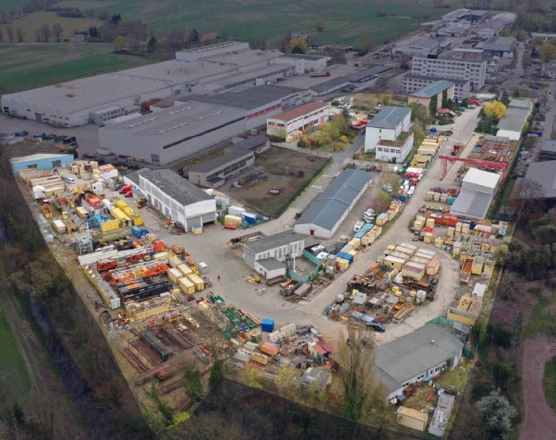 Luftbild des Gewerbe- und Industrieobjekts in Mittenwalde
